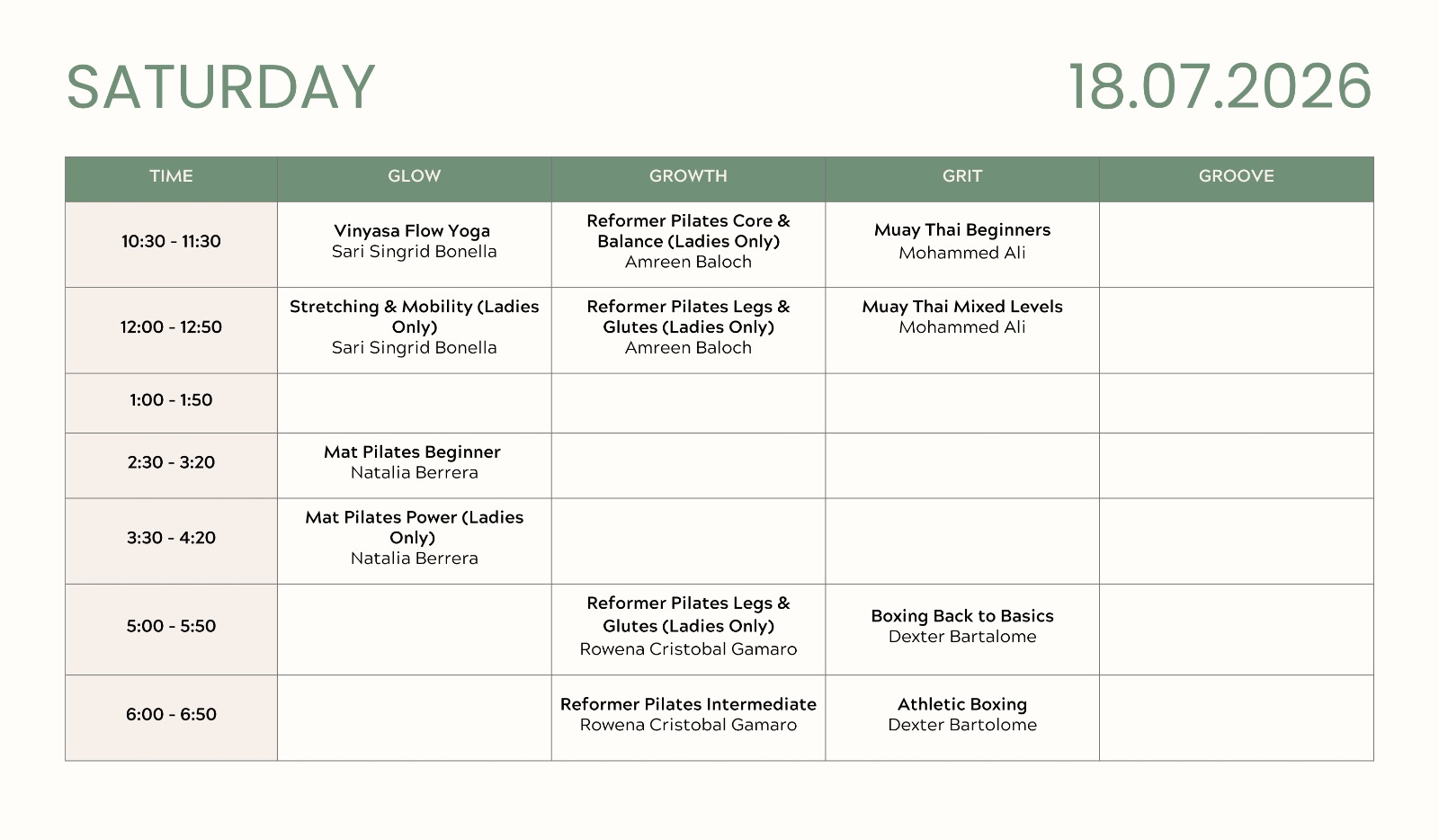 InnerG weekly schedule page 4